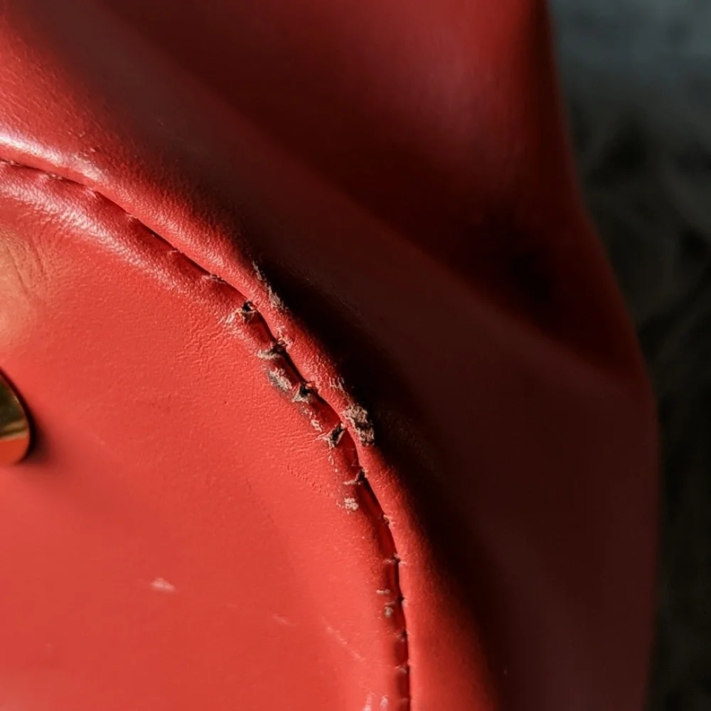 Talbots Red Leather Satchel